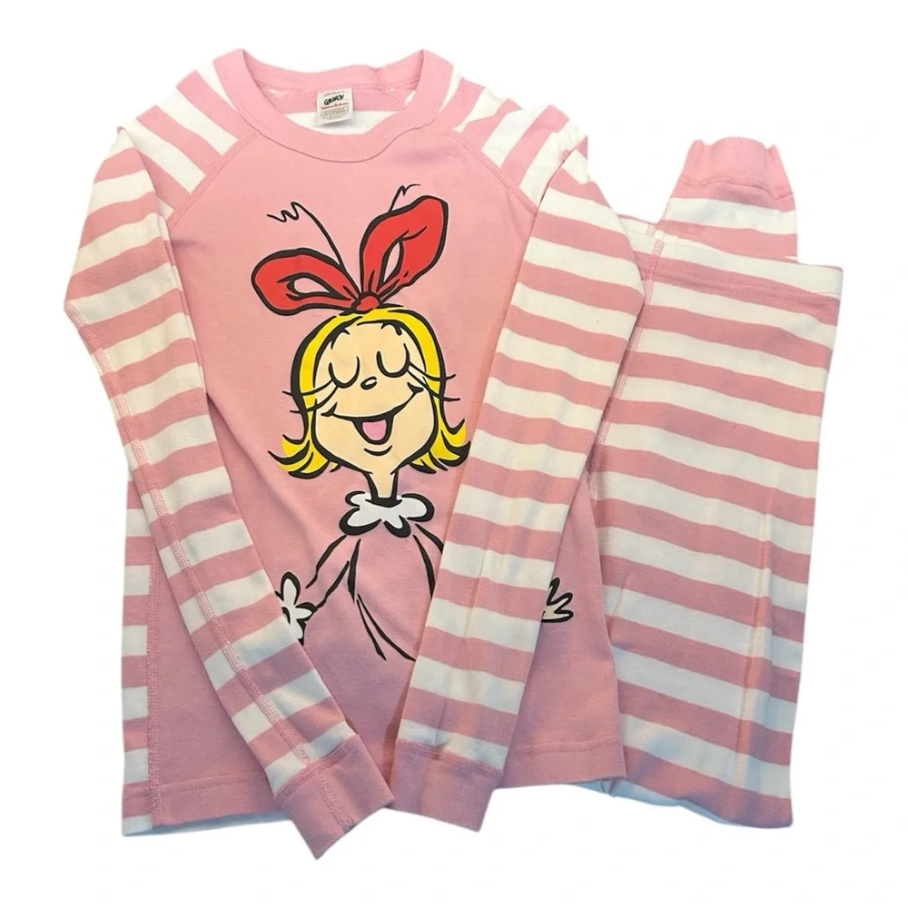 Hanna Andersson Dr.Seuss‎ Grinch HannaJams Girls Pajama Set Size 12